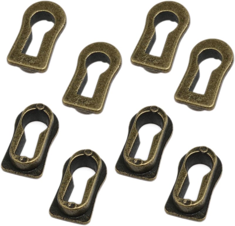yukata Bronze Zinc Alloy Keyhole Cover Keyhole Protector Covers Key Locking Inserts for Cabinet Door, Dresser Drawers, Desk Antique, Modern Furniture Hardware Vintage Accessories 8PCS - Image 1